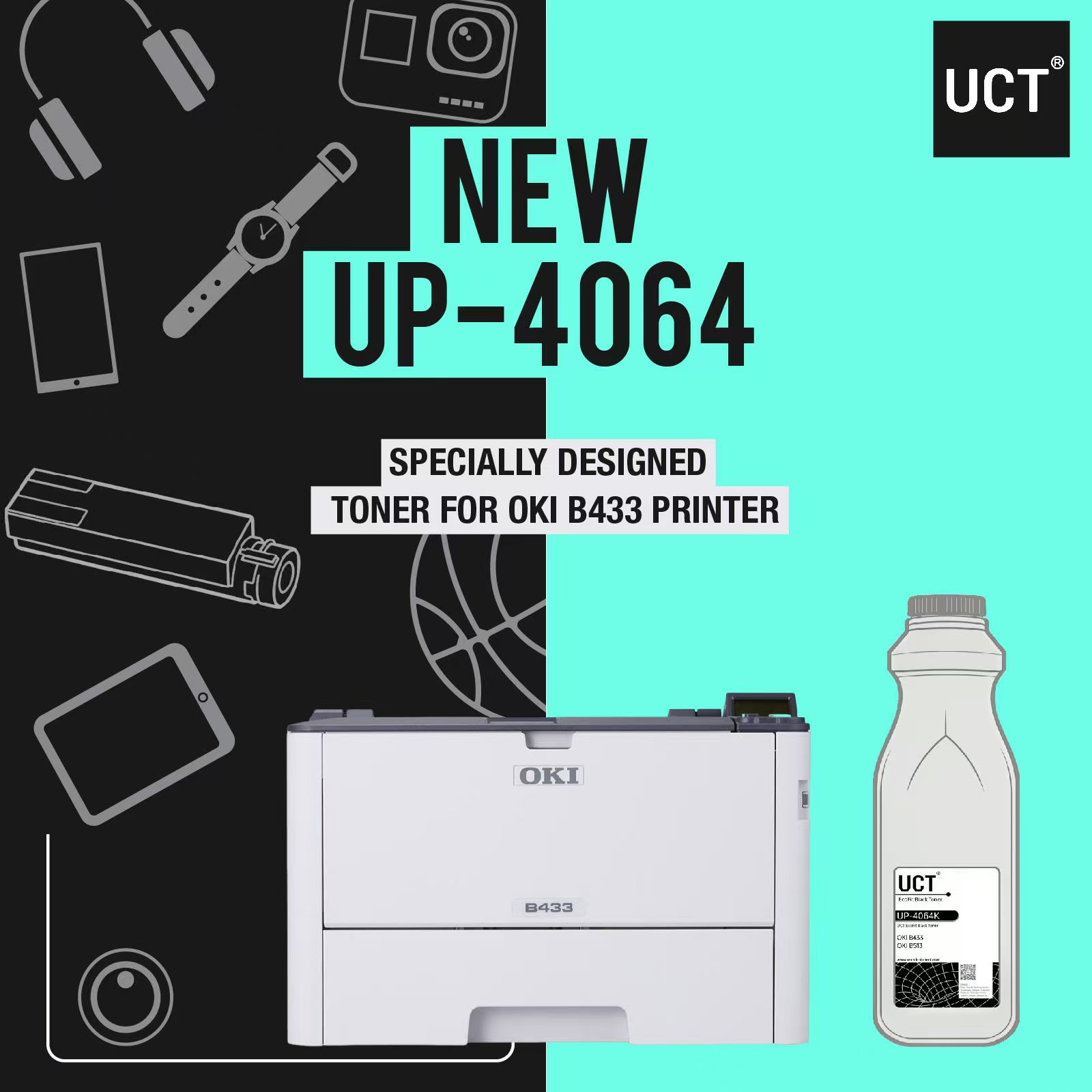OKI B433dn UP-4064K Toner Powder